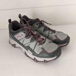 Fila Womens At Peake 22 Gray Running Shoes Sneakers Size 11 Aerobics Gym
